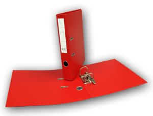 Muovimappi 50 mm, punainen