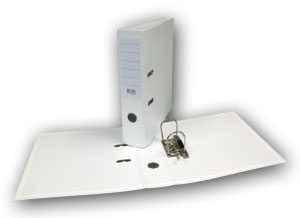 Muovimappi 70 mm, valkoinen