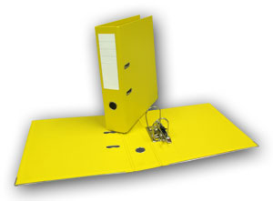 Muovimappi 70 mm, keltainen