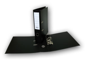 Muovimappi 70 mm, musta