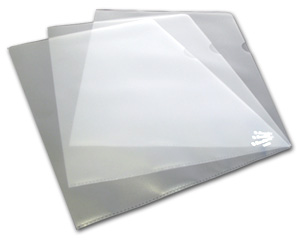 Muovitasku A4 ohut, 2 sivua auki