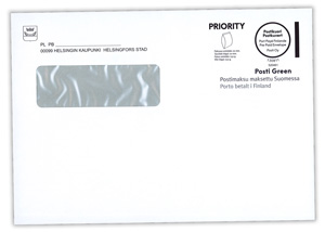 Kirjekuori E5/1.lk (postimaksu maksettu)