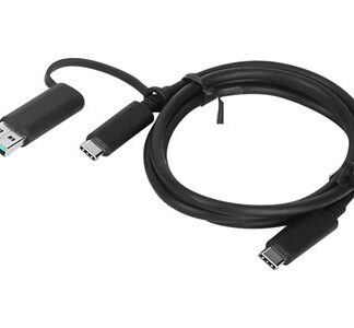 Kaapeli USB-C (M/M) + USB-A adapteri 1 m