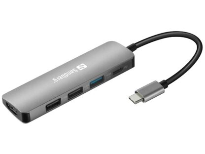 USB-C Minitelakka HDMI+3xUSB+PD