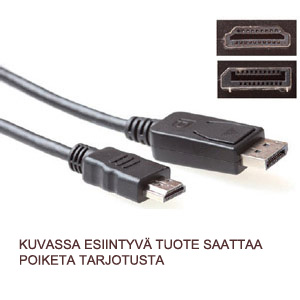 Kaapeli DisplayPort – HDMI (M/M), 2 m