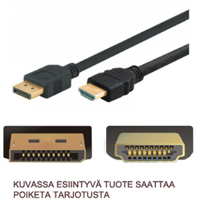 Kaapeli DisplayPort – HDMI (M/M), 3 m