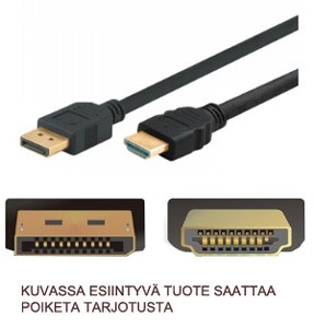 Kaapeli DisplayPort – HDMI (M/M), 3 m
