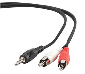 Audiokaapeli (3.5mm – 2 x RCA) 2 metriä