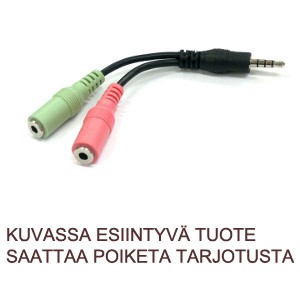 Adapteri 3.5mm (M) – 2 x 3.5mm (F)
