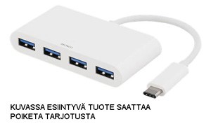 USB-Hubi USB-C – 4 x USB- Typ A (USB 3.1