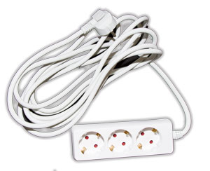 Jatkojohto 3-osainen 5 metriä