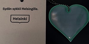 Helsinki Sydän -heijastin vihreä