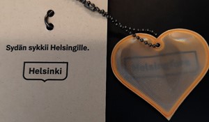 Helsinki-Helsingfors heijastin keltainen