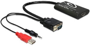 VGA (M)/audio – HDMI (F) -adapteri