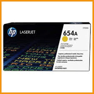Laserkasetti HP 654A keltainen