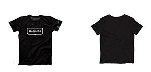 Helsinki T-paita unisex, musta 4XL