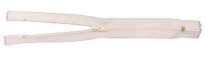 Vetoketju 20cm, valkoinen
