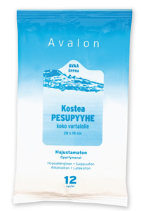 Ihon pesupyyhe Avalon kostea, hajuton
