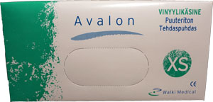 Käsine, tutkimuskäsine Avalon vinyyli XS