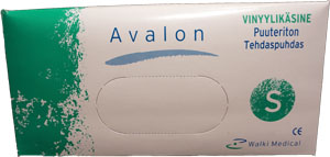 Käsine, tutkimuskäsine Avalon vinyyli S