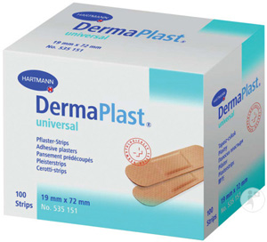 Laastari DermaPlast Univ. 19x72mm muovi