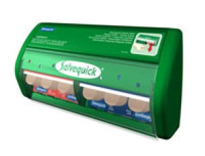 Laastariautomaatti Salvequick kannella