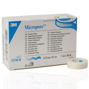 Haavateippi Micropore 12mm kuituk. valk.