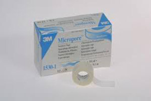 Haavateippi Micropore 25mm kuituk. valk.