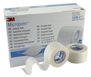 Haavateippi Micropore 50mm kuituk. valk.