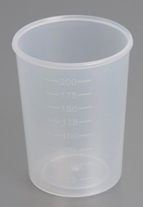 Potilasmuki 200ml asteikolla muovia