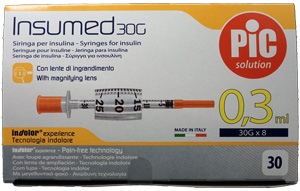 Insuliiniruisku+neula Insumed 30G 0.3ml