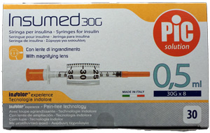 Insuliiniruisku+neula Insumed 30G 0.5ml