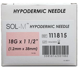 Neula, Injektio 18G 1.2x40mm vaal.pun.