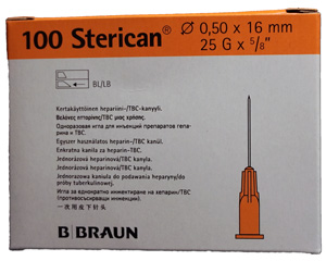 Neula, Injektio 25G 0.50x16mm oranssi Neula, Injektio 25G 0.50x16mm oranssi