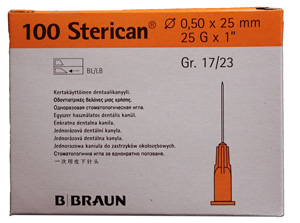 Neula, Injektio 25G oranssi 0.50x25mm Neula, Injektio 25G oranssi 0.50x25mm