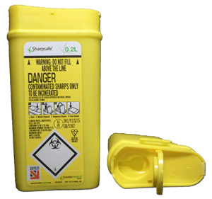 Riskijäteastia Sharpsafe 0.2L kk
