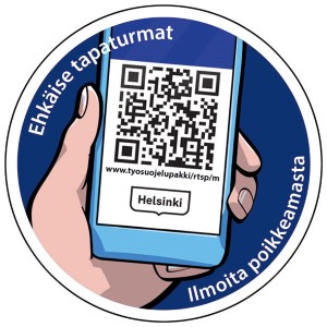 Turvallisuuspoikkeamatarrat, QR (6 kpl)
